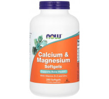 Кальций и магний Now Foods Calcium & Magnesium 240 гелевых капсул