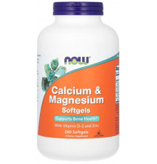 Кальцій та магній Now Foods Calcium & Magnesium 240 гелевих капсул