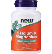 Кальцій та магній Now Foods Calcium & Magnesium 100 таб