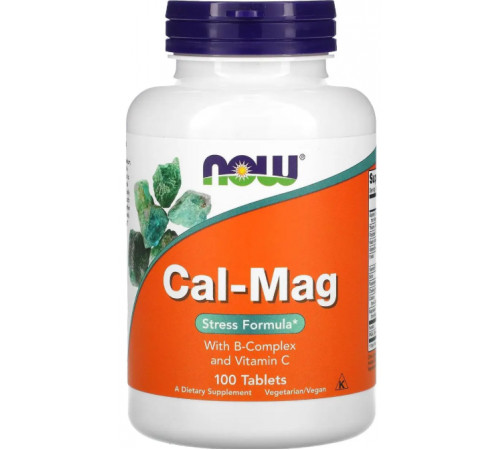 Натуральний магній кальцій Now Foods Cal-Mag 100 таб