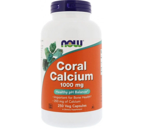 Кораловий кальцій Now Foods Coral Calcium 1000 мг 250 вег капс