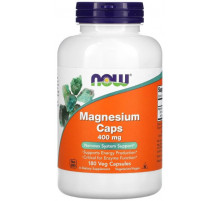 Магній Now Foods Magnesium Caps 400 мг 180 вегетаріанських капсул