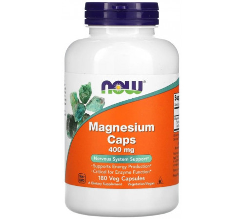 Магній Now Foods Magnesium Caps 400 мг 180 вегетаріанських капсул