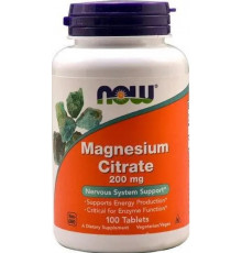 Магній цитрат Now Foods Magnesium Citrate 200 мг 100 таб