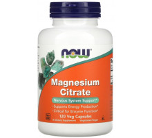 Магний цитрат Now Foods Magnesium Citrate 120 растительных капсул