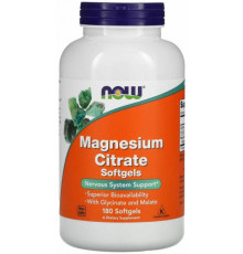 Магній цитрат Now Foods Magnesium Citrate 180 гелевих капсул