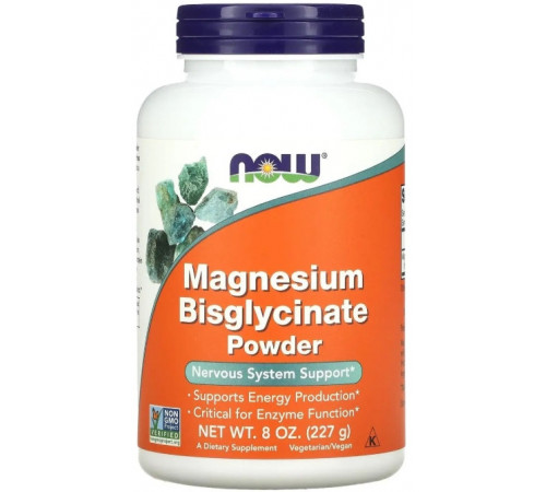 Магній бісгліцинат Now Foods  Magnesium Bisglycinate 227 г