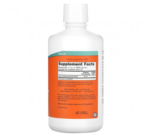 Колоїдні мінерали Now Foods Colloidal Minerals 946 мл