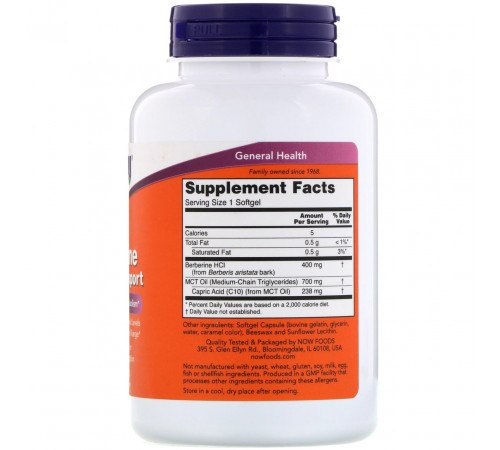 Контроль глюкози крові Now Foods  Berberine Glucose Support 90 гел капс