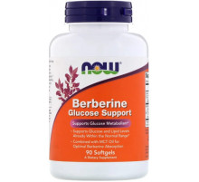 Контроль глюкозы крови Now Foods  Berberine Glucose Support 90 гел капс