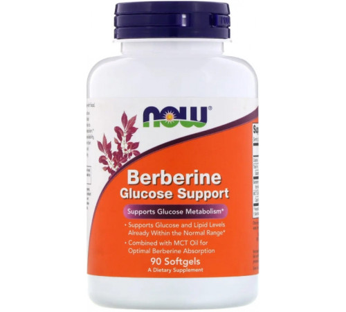 Контроль глюкози крові Now Foods  Berberine Glucose Support 90 гел капс
