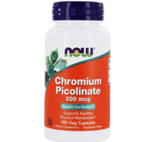 Хром піколінат Now Foods Chromium Picolinate 200 мкг 100 вег капс