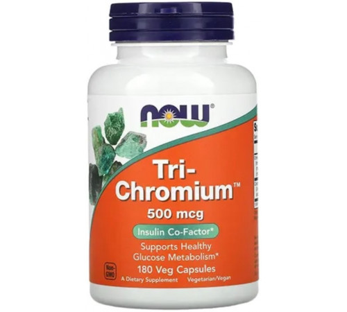 Хром Now Foods Tri-Chromium 500 мкг 180 вегетаріанських капсул