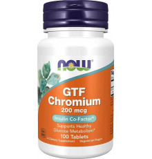 Хром Now Foods GTF Chromium 200 мкг 100 таб