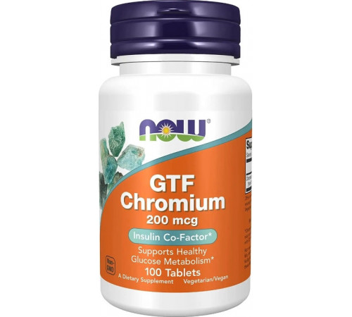 Хром Now Foods GTF Chromium 200 мкг 100 таб