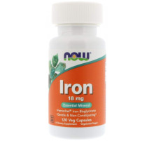 Железо для гемоглобина 18 мг Now Foods Iron 120 капс