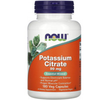 Калій цитрат Now Foods Potassium Citrate 99 мг 180 вегетаріанських капсул