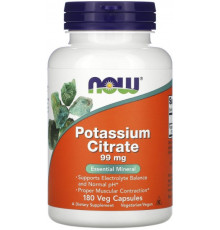 Калій цитрат Now Foods Potassium Citrate 99 мг 180 вегетаріанських капсул