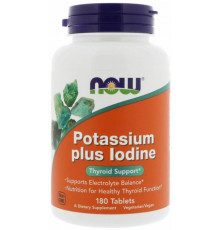 Йодид калію Now Foods Potassium Plus Iodine 180 таблеток