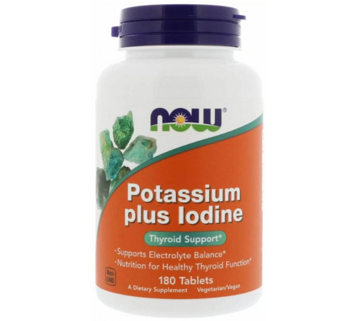 Йодид калію Now Foods Potassium Plus Iodine 180 таблеток