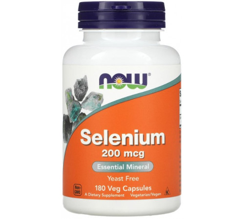 Селен Now Foods Selenium 200 мкг 180 вегетаріанських капсул