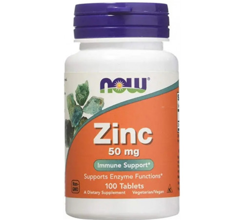 Цинк Now Foods Zinc 50 мг 100 таб