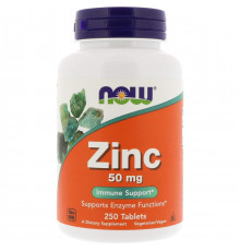 Цинк Now Foods Zinc 50 мг 250 таблеток