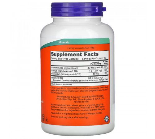Красные водоросли Now Foods Red Mineral Algae 180 вег капс