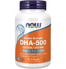 Докозагексаеновая кислота (ДГК) Now Foods DHA-500 90 гел капс