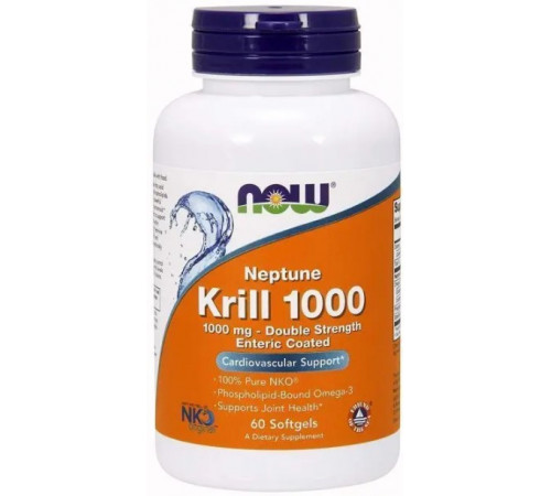 Масло криля Now Foods Krill 1000 мг 60 капсул