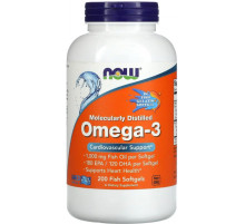 Омега-3 рыбий жир для сердца и сосудов Now Foods Omega-3Fish Oil 200 гел капс