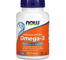 Омега-3 для сердца Now Foods Omega-3 180 ЭПК/ 120 ДГК 100 гел капс