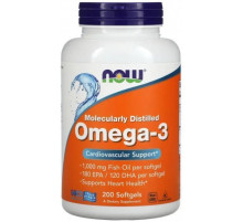 Риб'ячий жир Омега 3 Now Foods Omega-3 180 ЕПК/120 ДГК 200 капсул