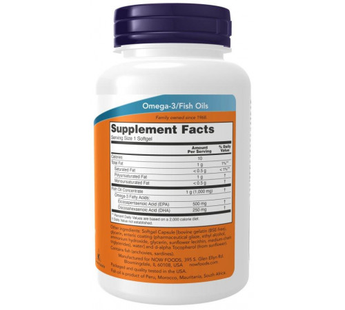 Риб'ячий жир Омега 3 Now Foods Ultra Omega-3 500 EPA/250 DHA 180 капсул