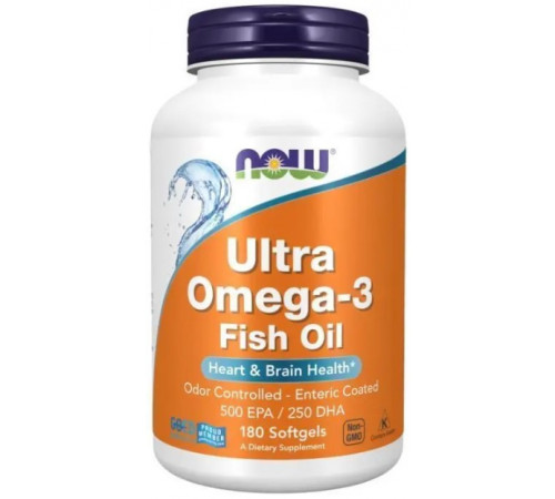 Риб'ячий жир Омега 3 Now Foods Ultra Omega-3 500 EPA/250 DHA 180 капсул