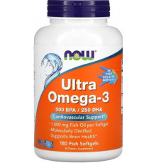 Омега-3 ультра Now FoodsUltra Omega-3 500 ЭПК/ 250 ДГК 180 гел капс