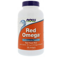 Червоний рис, омега і коензим Q10 Now Foods Red Omega 30 мг 180 капс