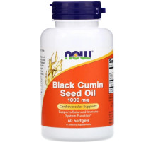Масло семян черного тмина Now Foods Black Cumin Seed Oil 1000 мг 60 гел капс