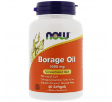 Масло огуречника Now Foods Borage Oil 1000 мг 60 гелевых капсул