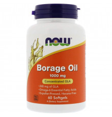 Масло огірочника Now Foods Borage Oil 1000 мг 60 гелевих капсул