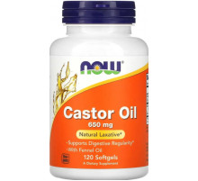 Касторова олія Now Foods Castor Oil 650 мг 120 гел капс