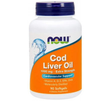 Риб'ячий жир з печінки тріски Now Foods Cod Liver Oil 1000 мг 90 капсул