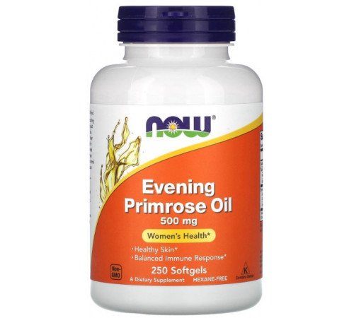 Олія вечірньої примули Now Foods Evening Primrose Oil 500 мг 250 капсул
