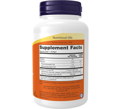 Масло вечерней примулы Now Foods Super Primrose 60 капс