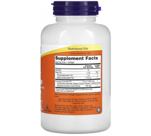 Олія вечірньої примули Now Foods Evening Primrose Oil 120 капс