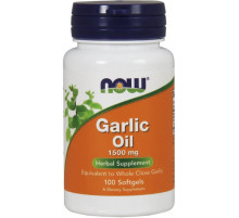 Чесночное масло (экстракт чеснока) Now Food Garlic Oil 1500 мг 100 капс
