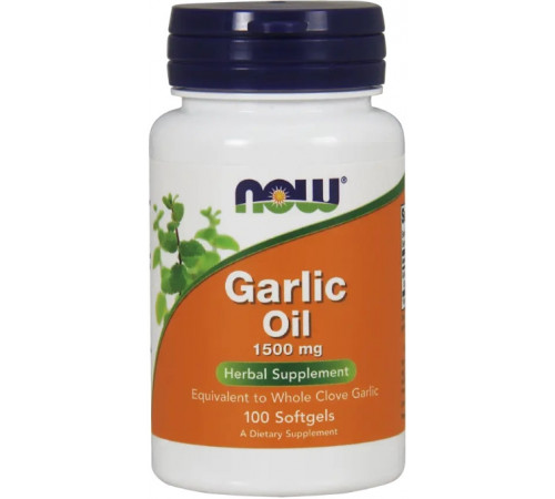 Часникова олія (екстракт часника) Now Food Garlic Oil 1500 мг 100 капс