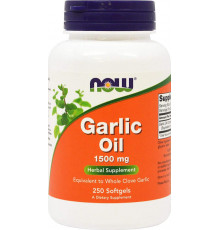 Часникова олія Now Food Garlic Oil 1500 мг 250 гелевых капсул