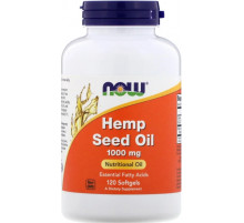 Олія насіння конопель Now Foods Hemp Seed Oil 1000 мг 120 гел капс