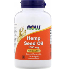 Олія насіння конопель Now Foods Hemp Seed Oil 1000 мг 120 гел капс